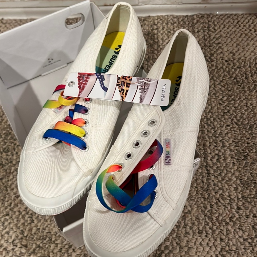 Superfamily, people’s shoes of Italy fantasia collection white multi 9.5 US/EU41